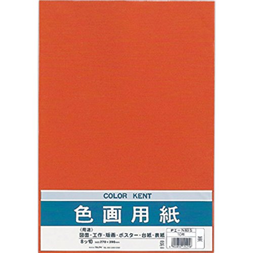 まとめ買い）マルアイ 色画用紙 N834 ちゃ Pエ-N83S 〔×10〕 – FUJIX