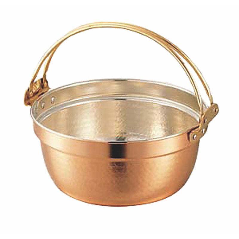新品豊富な銅料理鍋ツル付き 45cm 19.0L 調理器具