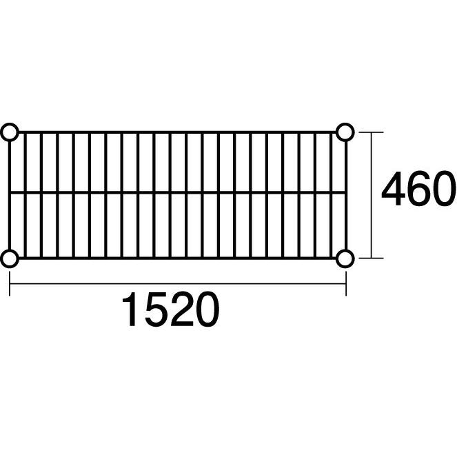 本間冬治工業 304耐冷仕様弁慶ステンレスシェルフ 棚 奥行460×幅1520mm