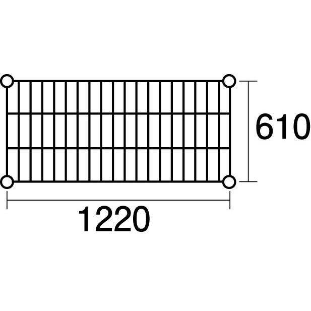 本間冬治工業 304耐冷仕様弁慶ステンレスシェルフ 棚 奥行610×幅1220mm