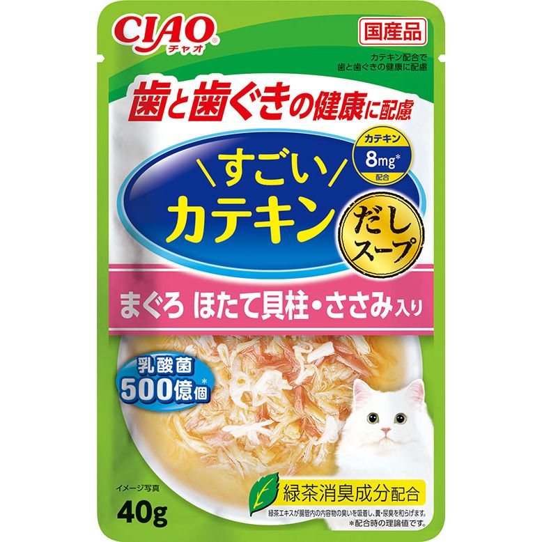 いなばCIAO すごいカテキン だしスープ まぐろ ほたて貝柱ささみ入り２２個