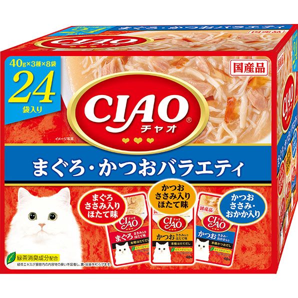 まとめ買い）いなばペットフード CIAO パウチ まぐろ・かつお