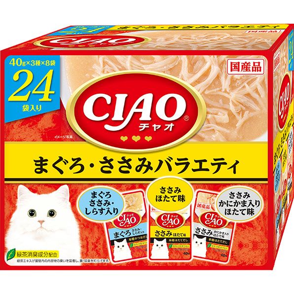 まとめ買い）いなばペットフード CIAO パウチ まぐろ・ささみ