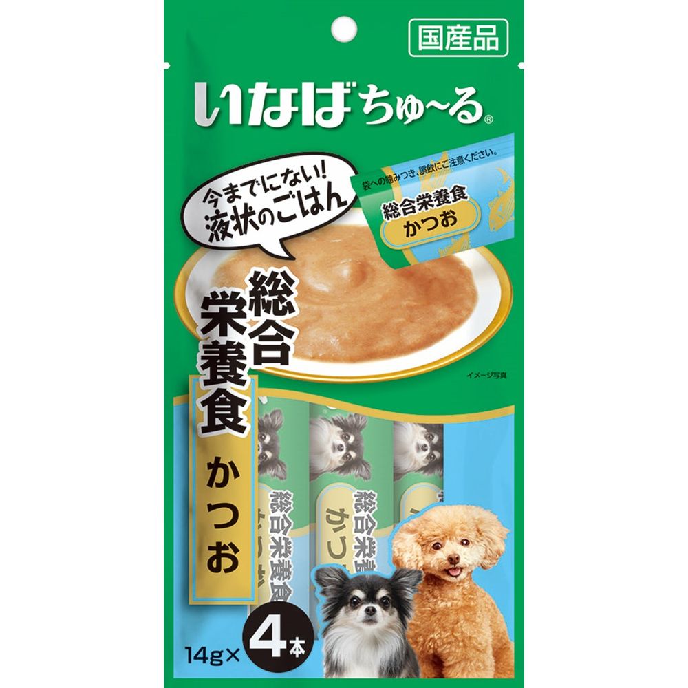 まとめ買い）いなばペットフード ちゅ～る 総合栄養食 かつお 14g×4本