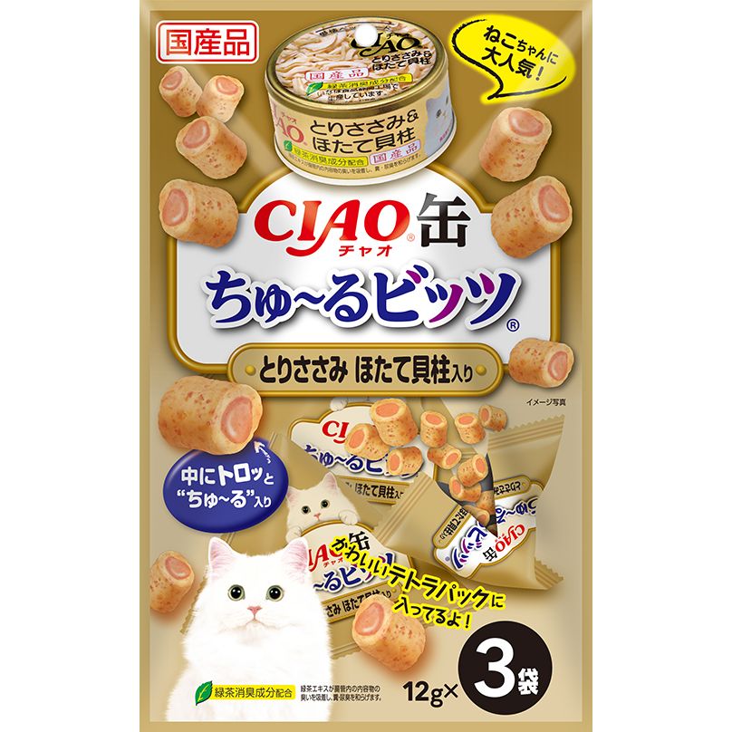 まとめ買い）いなばペットフード CIAO缶ちゅ～るビッツ とりささみ