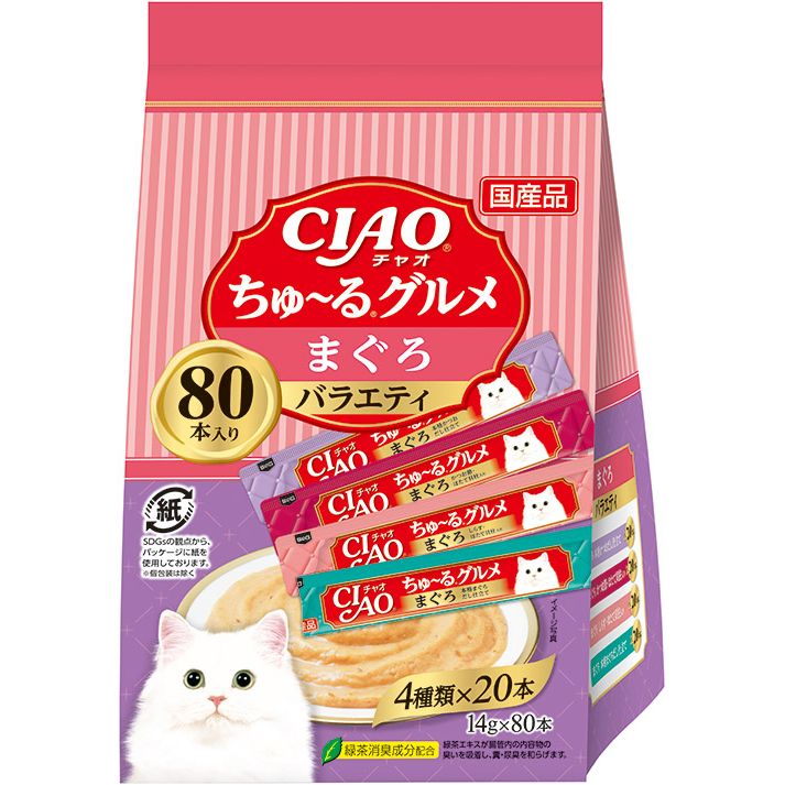 いなば チャオちゅ〜る 80本 猫用おやつ - キャットフード