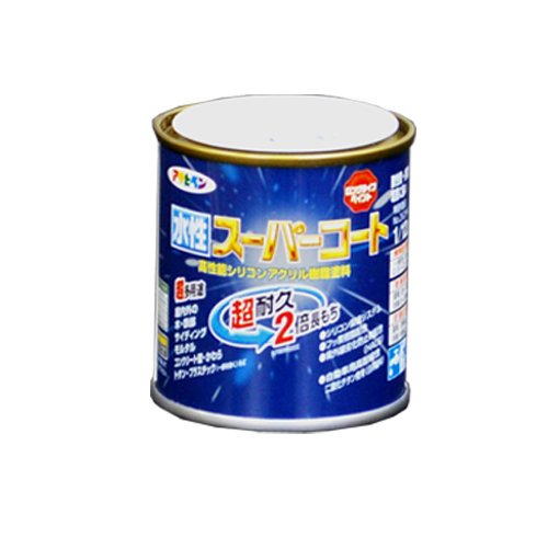 アサヒペン ペンキ 水性スーパーコート 水性多用途 ツヤ消し白 1/12L