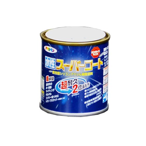 アサヒペン ペンキ 水性スーパーコート 水性多用途 アイボリー 1/12L