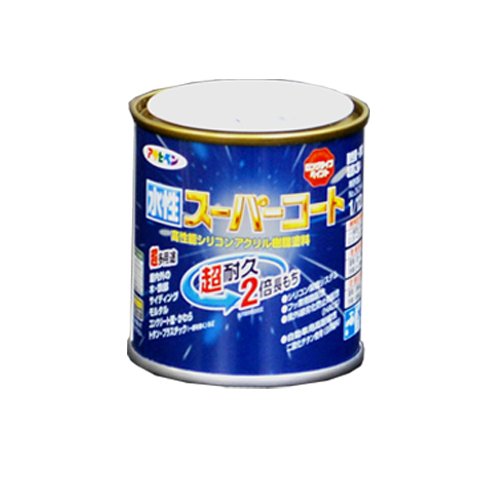 アサヒペン ペンキ 水性スーパーコート 水性多用途 ライトグレー 1/12L