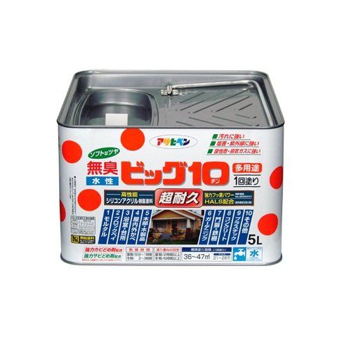 アサヒペン 水性ビッグ10多用途 212アイボリー 5L – FUJIX