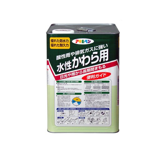 アサヒペン 水性かわら用 14L スカイブルー – FUJIX