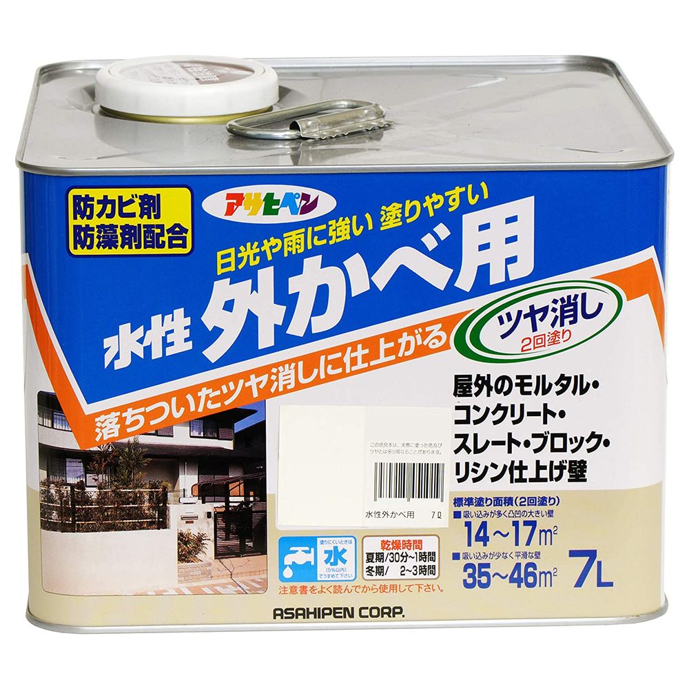 まとめ買い）アサヒペン 水性外かべ用 クリーム色 7L 〔×3〕 – FUJIX