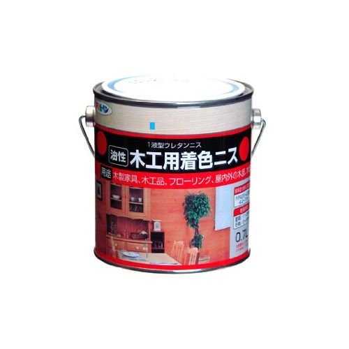 アサヒペン - 木工用着色ニス - ０．７Ｌ - マホガニー 6缶セット