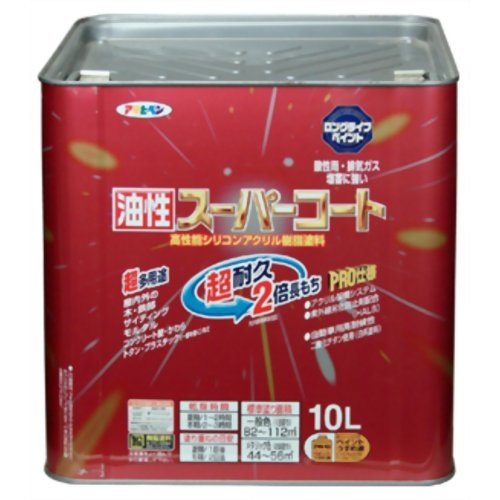まとめ買い）アサヒペン 油性スーパーコート 10L 白 〔3缶セット〕 – FUJIX