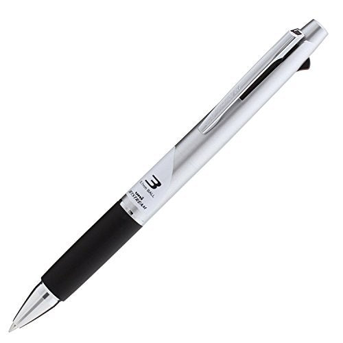 【新品】（まとめ） 三菱鉛筆 ジェットストリーム 3色ボールペン（黒・赤・青） 0.7mm シルバー 【×5セット】