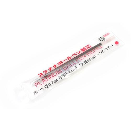 プラチナ 油性ボールペン0.7mm替芯 赤 BSP-60-(F0.7) 安全Shopping