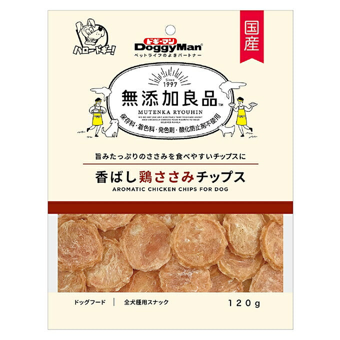 ドギーマン 無添加良品 香ばし鶏ささみチップス 120g 犬用 – FUJIX