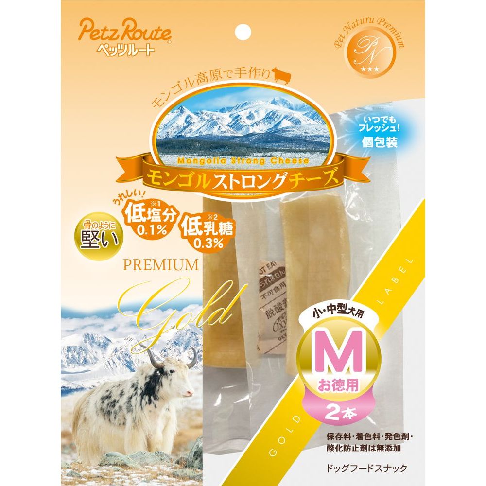 ペッツルート モンゴルストロングチーズ M お徳用 2本 犬用おやつ – FUJIX