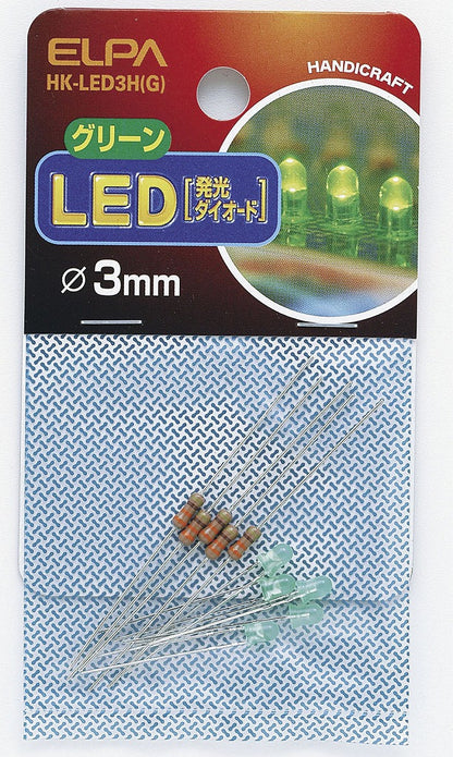 ELPA LED 3MM 緑 HK-LED3H(G)