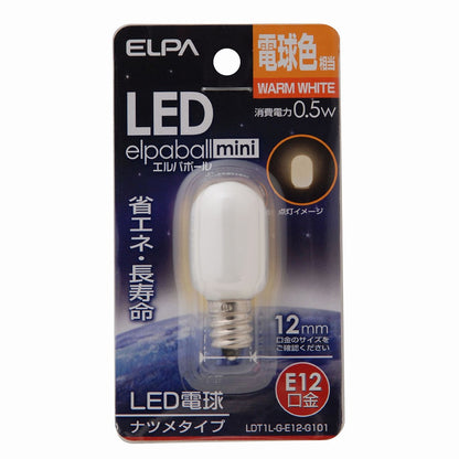 ELPA LEDナツメ形E12 LDT1L-G-E12-G101