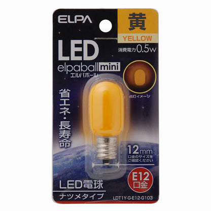 ELPA LEDナツメ形E12 LDT1Y-G-E12-G103