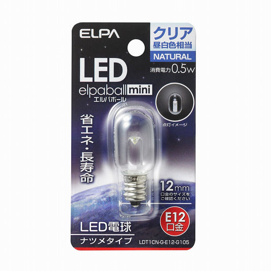 ELPA LEDナツメ形E12 LDT1CN-G-E12-G105