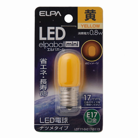 ELPA LEDナツメ形E17   LDT1Y-G-E17-G113