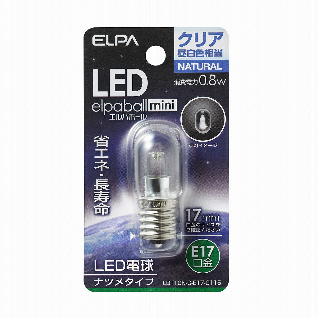 ELPA LEDナツメ形E17 LDT1CN-G-E17-G115