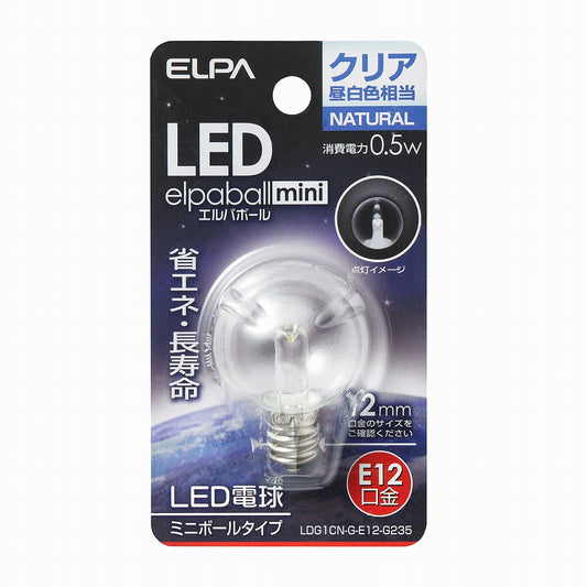 ELPA LED電球G30形E12 LDG1CN-G-E12-G235