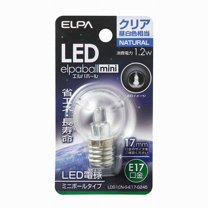 ELPA LED電球G30形E17 LDG1CN-G-E17-G245