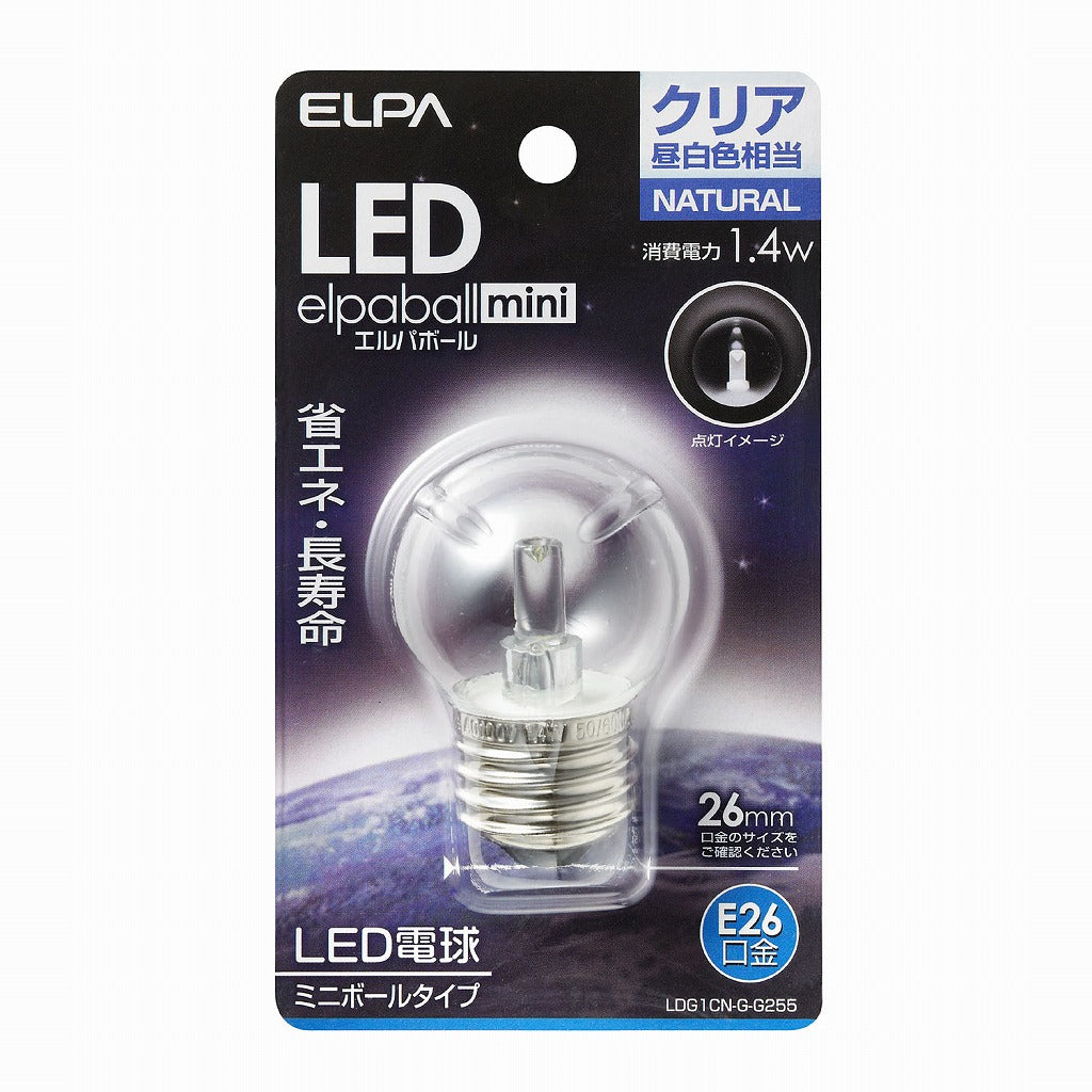 ELPA LED電球G40形E26 LDG1CN-G-G255