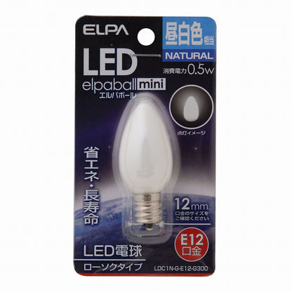 ELPA LED電球ローソク形E12 LDC1N-G-E12-G300