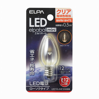 ELPA LED電球ローソク形E12 LDC1CL-G-E12-G306