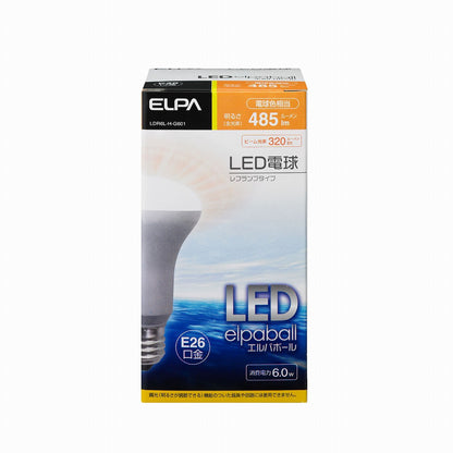 ELPA LED電球レフ形(485lm) LDR6L-H-G601