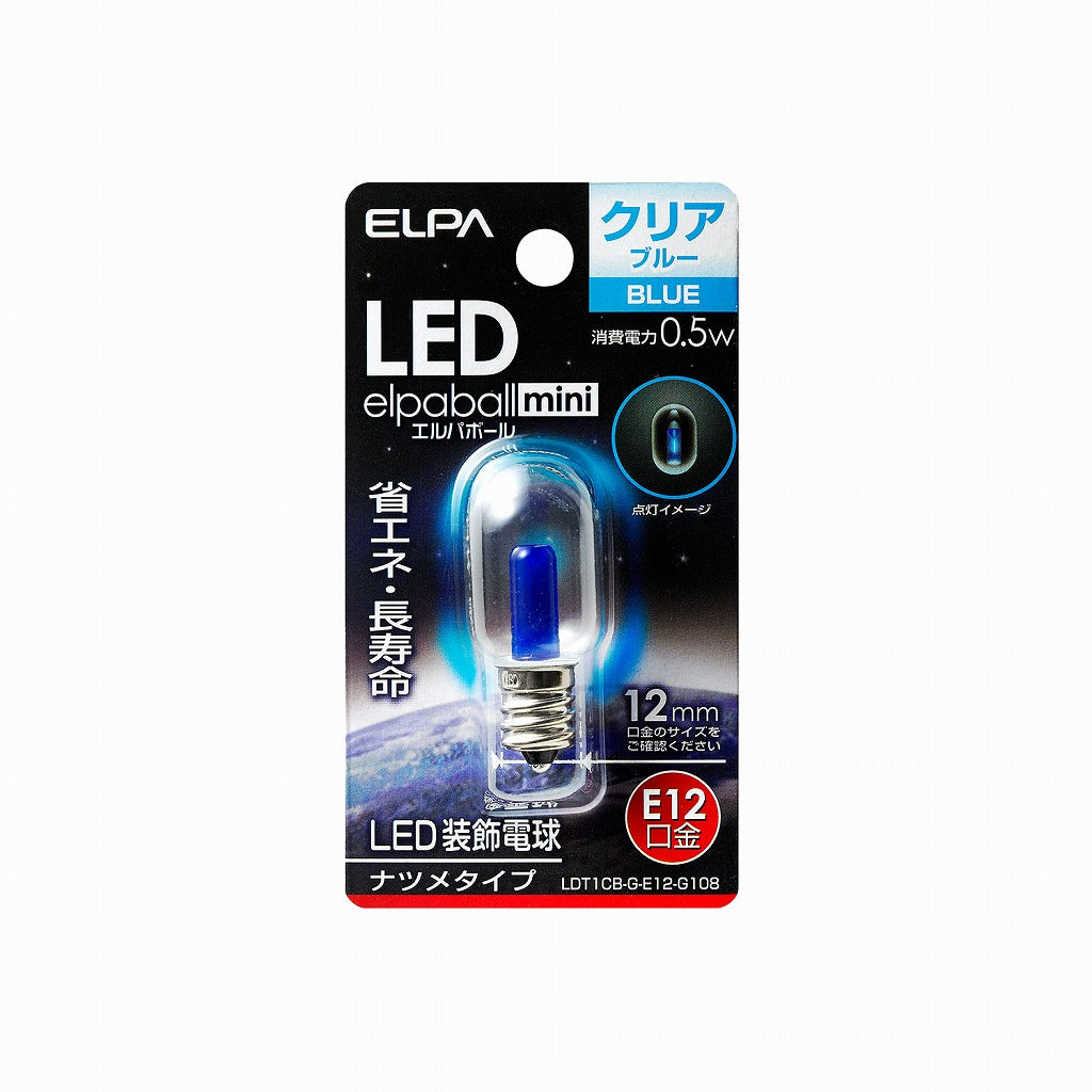 ELPA LED電球 ナツメ E12 LDT1CB-G-E12-G108