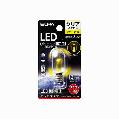 ELPA LED電球 ナツメ E12 LDT1CY-G-E12-G109