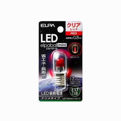 ELPA LED電球 ナツメ E17 LDT1CR-G-E17-G117