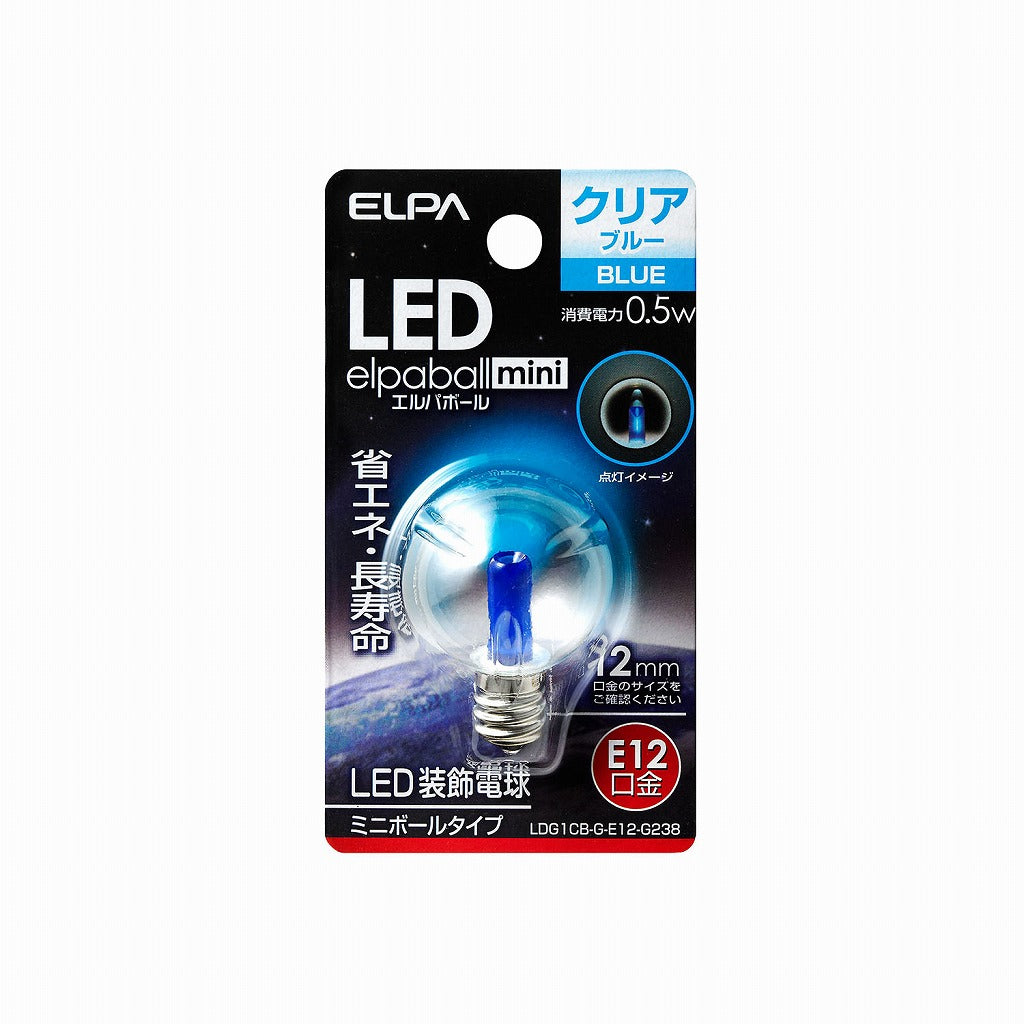 ELPA LED電球 G30 E12 LDG1CB-G-E12-G238