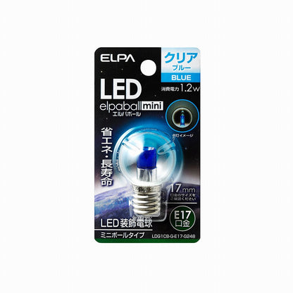 ELPA LED電球 G30 E17 LDG1CB-G-E17-G248