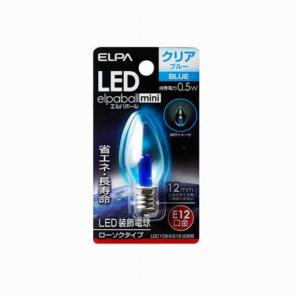 ELPA LED電球 ロウソク E12 LDC1CB-G-E12-G308