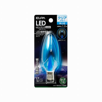 ELPA LEDシャンデリア球 E17 LDC1CB-G-E17-G329