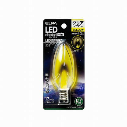 ELPA LEDシャンデリア球 E17 LDC1CY-G-E17-G330