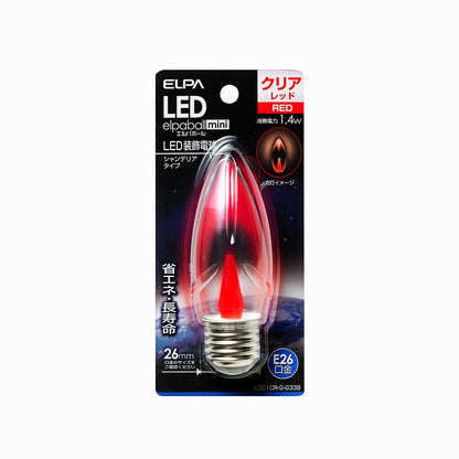 ELPA LEDシャンデリア球 E26 LDC1CR-G-G338