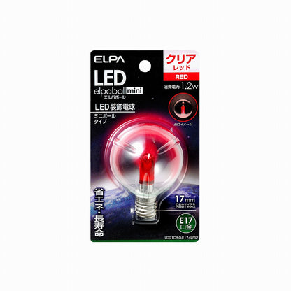 ELPA LED電球 G50 E17 LDG1CR-G-E17-G262