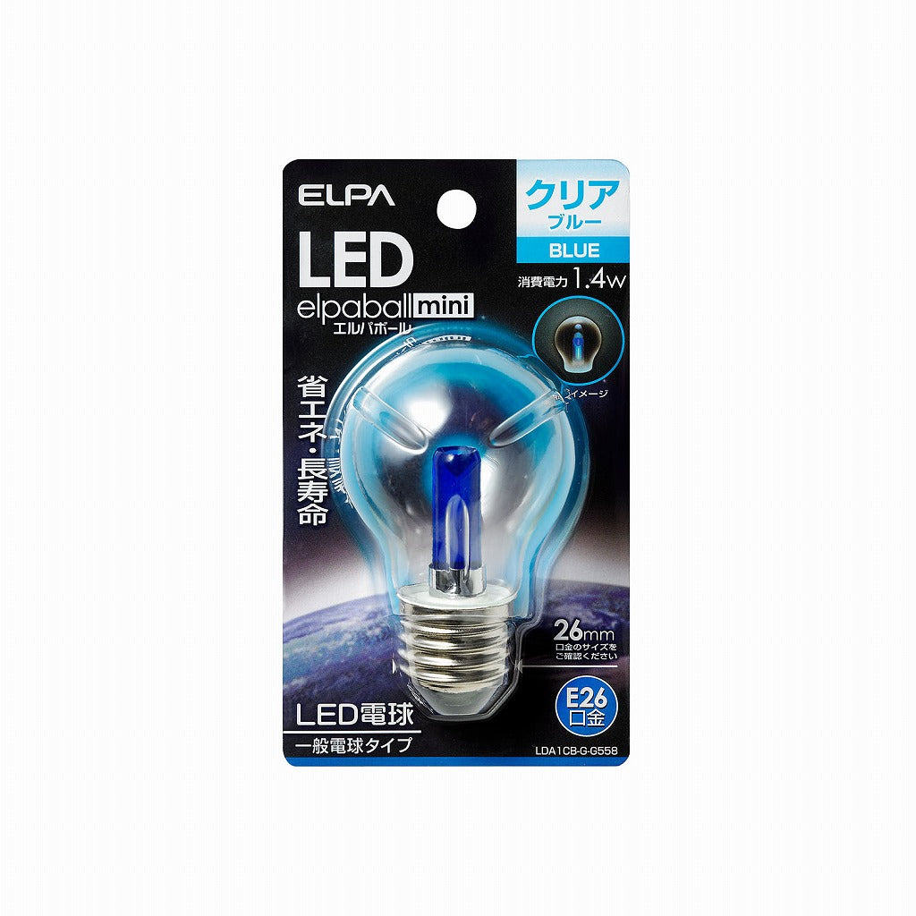 ELPA LED電球 PS E26 LDA1CB-G-G558