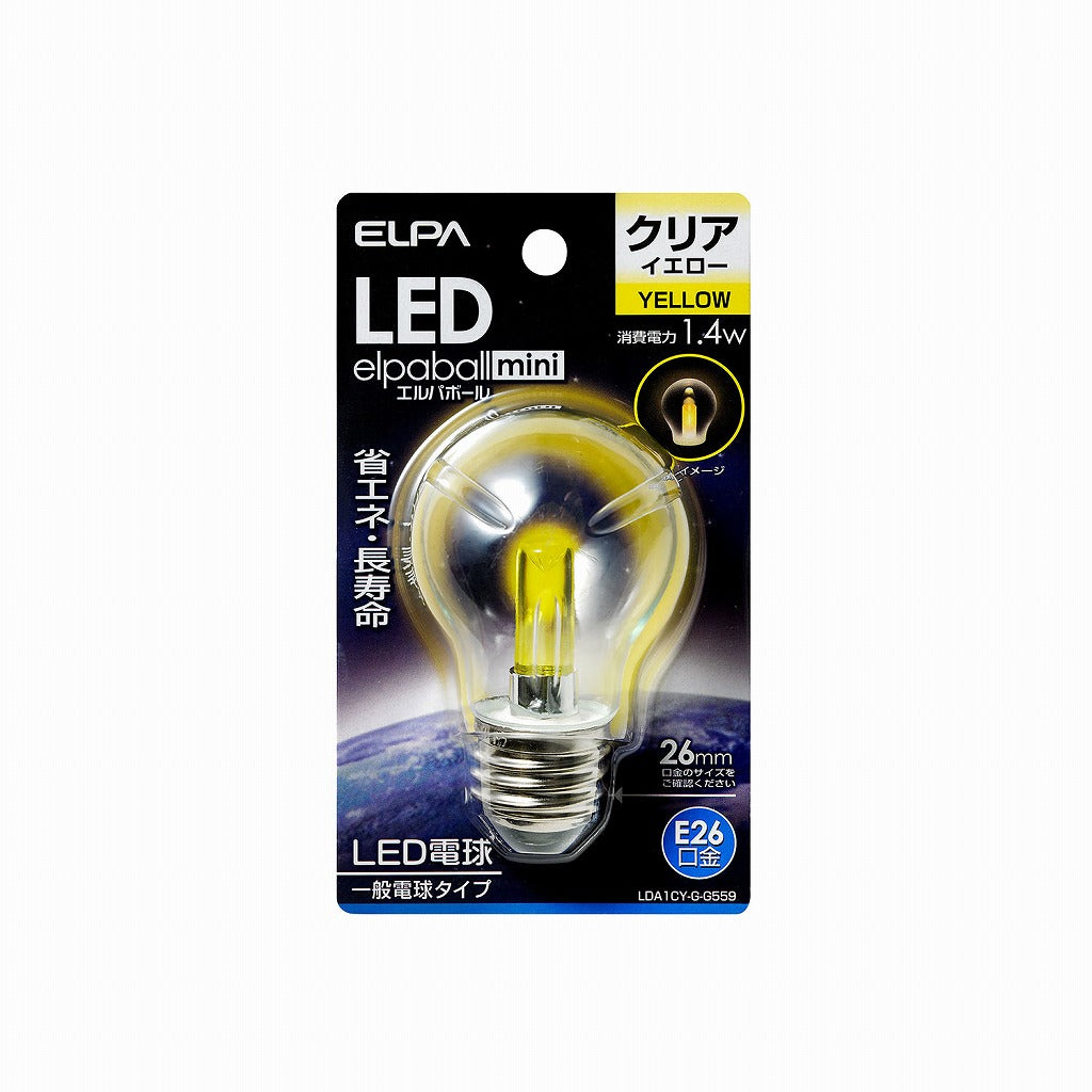 ELPA LED電球 PS E26 LDA1CY-G-G559