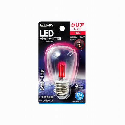 ELPA LEDサイン球 E26 LDS1CR-G-G907