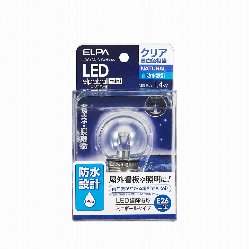 ELPA LED電球G40形防水E26CN色 LDG1CN-G-GWP255