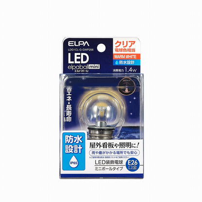 ELPA LED電球G40形防水E26CL色 LDG1CL-G-GWP256