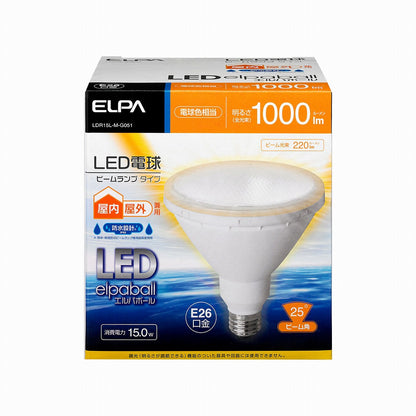 ELPA LED電球ビーム形 LDR15L-M-G051